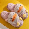 Cotton slippers women's home indoor warmth thick-soled plush home men's shoes