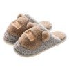 Winter warmth and non-slip thick-soled home use mute home cartoon plush cotton slippers female couple