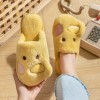 Cotton slippers, women's home indoor warmth, thick-soled plush slippers