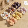 Cotton slippers, women's home indoor warmth, thick-soled plush slippers