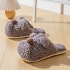 Cotton slippers women winter indoor household warmth non-slip home cute soft thick-soled plush slippers men