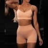 Thickened European and American sexy suspender sports fitness top women's seamless Yoga bra 