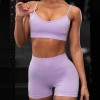 Thickened European and American sexy suspender sports fitness top women's seamless Yoga bra 