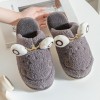 Cartoon cotton slippers female cute couple home indoor warmth non-slip thick-soled plush frog winter men's shoes
