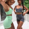 Thickened European and American candy color fitness shorts women's high waist seamless Yoga Pants 