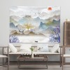 Ancient scenery background cloth sunset mountain wave bedside bedroom living room sofa background decorative painting wall cloth