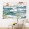 Ancient scenery background cloth sunset mountain wave bedside bedroom living room sofa background decorative painting wall cloth