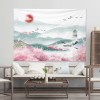 Ancient scenery background cloth sunset mountain wave bedside bedroom living room sofa background decorative painting wall cloth