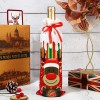 Christmas decorations printed wine bottle set Christmas supplies cartoon wine set supplies creative pull rope strap