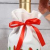 Christmas decorations printed wine bottle set Christmas supplies cartoon wine set supplies creative pull rope strap