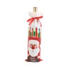 Christmas decorations printed wine bottle set Christmas supplies cartoon wine set supplies creative pull rope strap