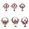 Christmas decorations wreath Santa Claus cartoon doll door hanging English letters dead branch rattan wreath