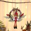 Christmas decorations wreath Santa Claus cartoon doll door hanging English letters dead branch rattan wreath