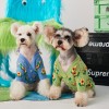 Pet clothes autumn and winter Teddy Chenery bear Bomei fadou small and medium-sized dog flower dog sweater cardigan