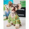 Pet clothes autumn and winter Teddy Chenery bear Bomei fadou small and medium-sized dog flower dog sweater cardigan