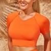 2021 autumn and winter seamless Yoga suit European and American thread knitted short sleeved trousers suit women's sports fitness suit 