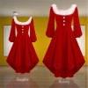 Fd672 European and American women's dress 2021 autumn and winter Plush square collar banquet dress female dress