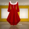 Fd672 European and American women's dress 2021 autumn and winter Plush square collar banquet dress female dress