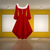 Fd672 European and American women's dress 2021 autumn and winter Plush square collar banquet dress female dress