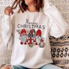 Fd669 autumn and winter 2021 European and American women's white Long Sleeve round neck Santa Claus printed sweater