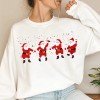 Fd667 autumn 2021 women's white Long Sleeve loose christmas pattern printed round neck sweater