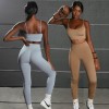 2021 European and American Yoga suit set women's sexy suspender bra Sports Fitness Yoga Pants two-piece set 