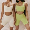 21 autumn and winter seamless Yoga suit European and American thread knitted sexy suspender bra underwear pants set 