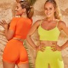 21 autumn and winter seamless Yoga suit European and American thread knitted sexy suspender bra underwear pants set 