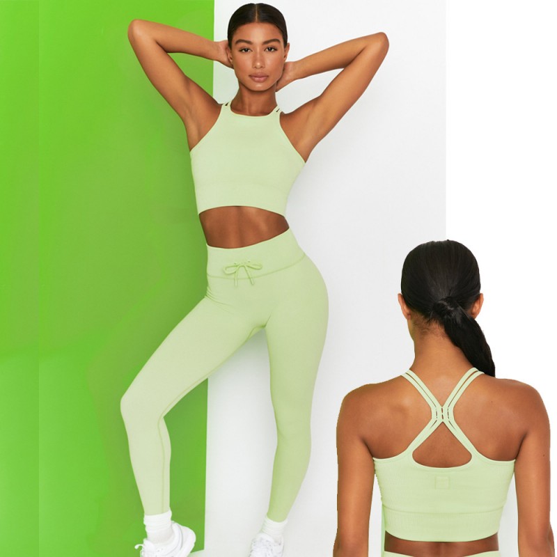2021 seamless knitted outdoor long sleeve sports fitness suit women's Yoga suit 
