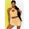Lace up sports bra high waist seamless Fitness Yoga suit European and American Yoga long sleeve suit women 