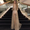 2021 winter women's dress sexy V-neck backless Sequin dress long dress