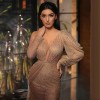 2021 spring European and American women's New Gilded long sleeve slim sexy long dress evening dress