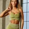 2021 autumn and winter sand wash seamless yoga clothes women's long sleeve sports fitness clothes high waist hip pants 