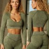 2021 autumn and winter sand wash seamless yoga clothes women's long sleeve sports fitness clothes high waist hip pants 