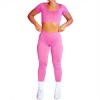 Short sleeve Yoga suit women's high waist peach hip pants tight hip lifting seamless fitness suit 