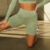 2021 sand washed seamless knitted sports Yoga suit set women's fitness high waist hip lifting shorts 