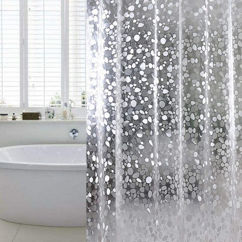Bathroom curtain 3D shower curtain PVC waterproof shower curtain pebble curtain bathroom door curtain