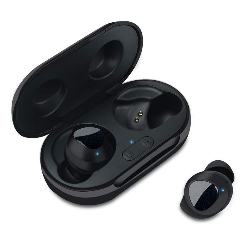 Black noise cancelling mini waterproof portable sport bt 5.0 tws fancy wireless handsfree headphones earphone