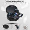 Easy to carry portable mini led power display noise cancelling charging case custom logo wireless earphones