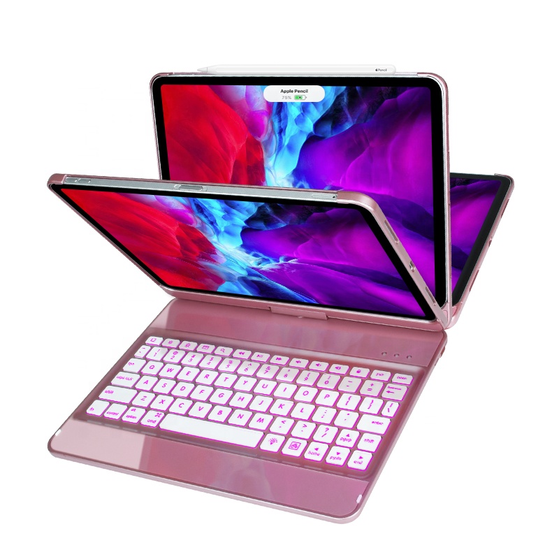 2021 Amazon 360 Degree Rotating Slim Tablet Cover for iPad Air 4th Accessories Pencil Holder Wireless Bt Keyboard Case