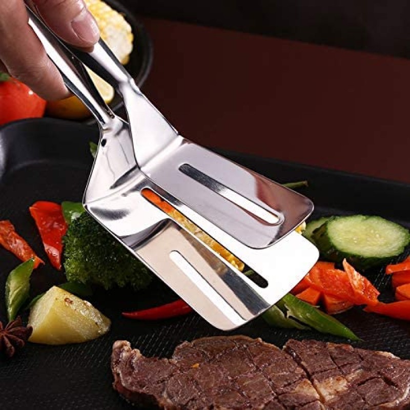 Food Grade ECO Colorful Gold Metal Fish Tong Mirror Polished Black Stainless Steel Steak Pizza Shovel Tools Bread Cake Tweezers