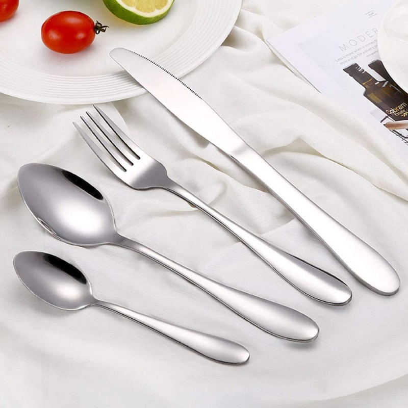 Bulk Gold Plated Kitchen Restaurant Flatware Fork Spoon Knife Cutlery Wedding Stainless Steel Cutlery