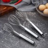 hand Wire flat Whisk Set of 3 mini baking cookin whisk stainless steel piano whip whisk